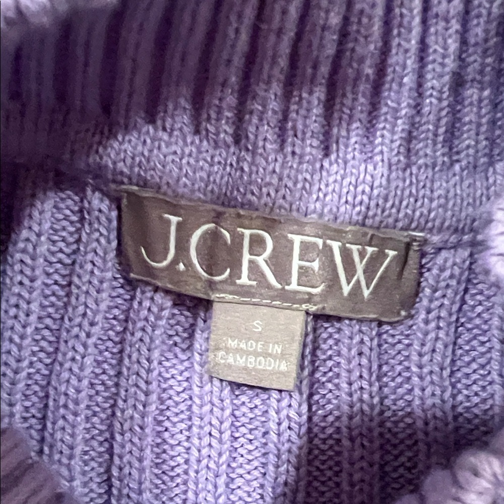 J. Crew Purple Ribbed Sweater - Picture 2 of 2